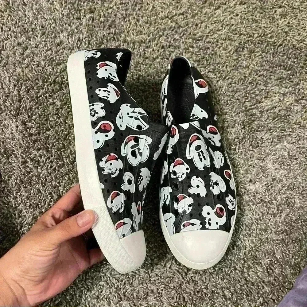 Disney Parks Native Mickey Mouse Black & White Slip On Shoes Unisex